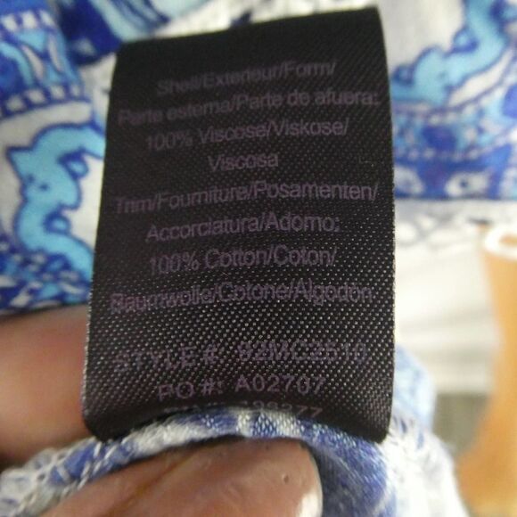 Hale Bob Iliana Off the Shoulder Printed Top Blouse Boho Floral Crochet NEW NWT - Picture 11 of 12